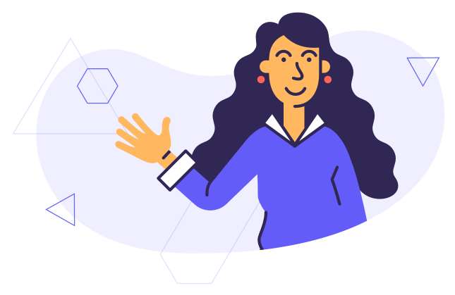 woman waving surex illustration image